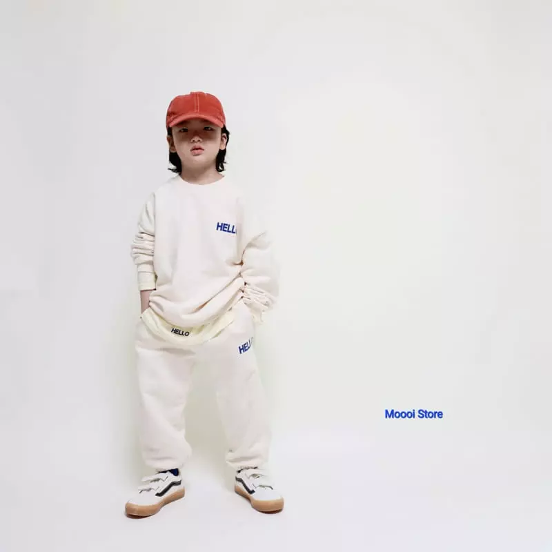 Mooi Store - Korean Children Fashion - #stylishchildhood - Hello Top Bottom Set - 2