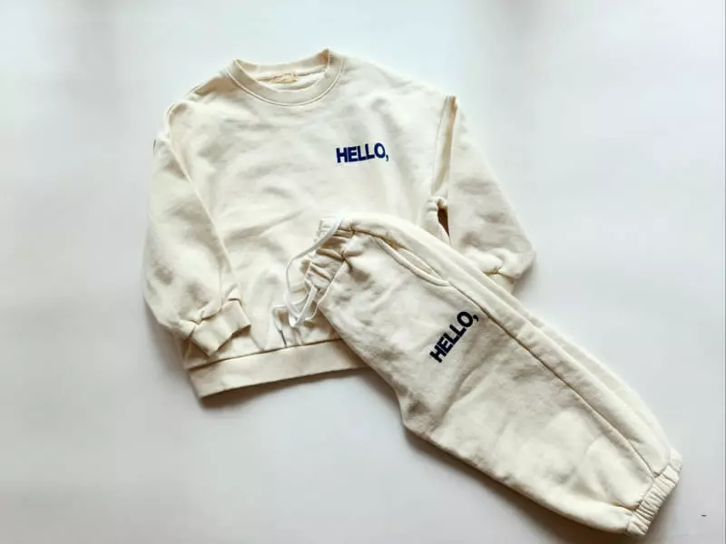 Mooi Store - Korean Children Fashion - #toddlerclothing - Hello Top Bottom Set