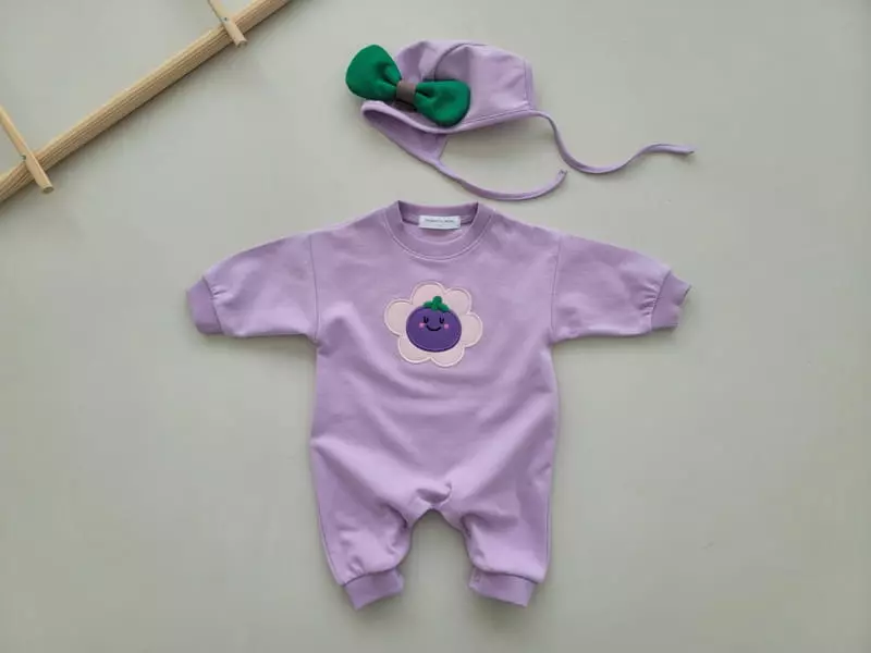 Moran - Korean Baby Fashion - #babyboutiqueclothing - Vegi Bodysuit Set - 4