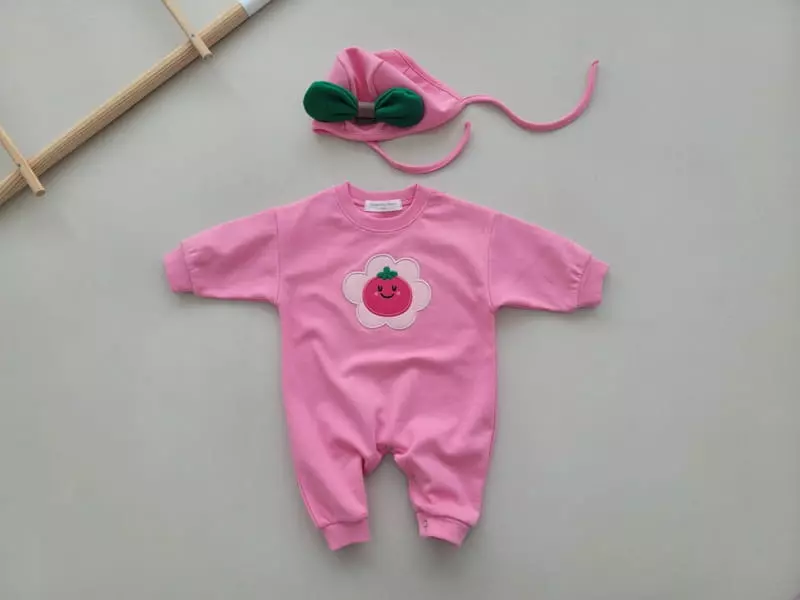 Moran - Korean Baby Fashion - #babyfashion - Vegi Bodysuit Set - 5