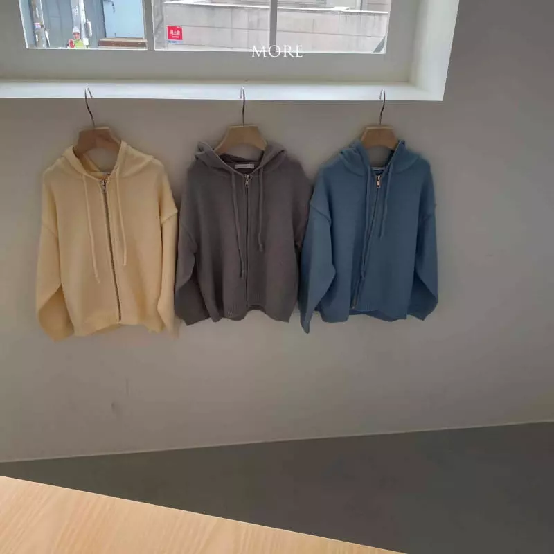 More - Korean Children Fashion - #childrensboutique - Zip-up Hoody Knit Tee