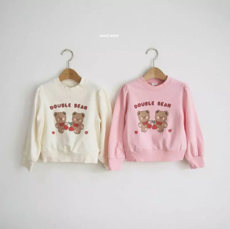 Mori Mori - Korean Children Fashion - #kidsshorts - Twin Bear Tee - 5