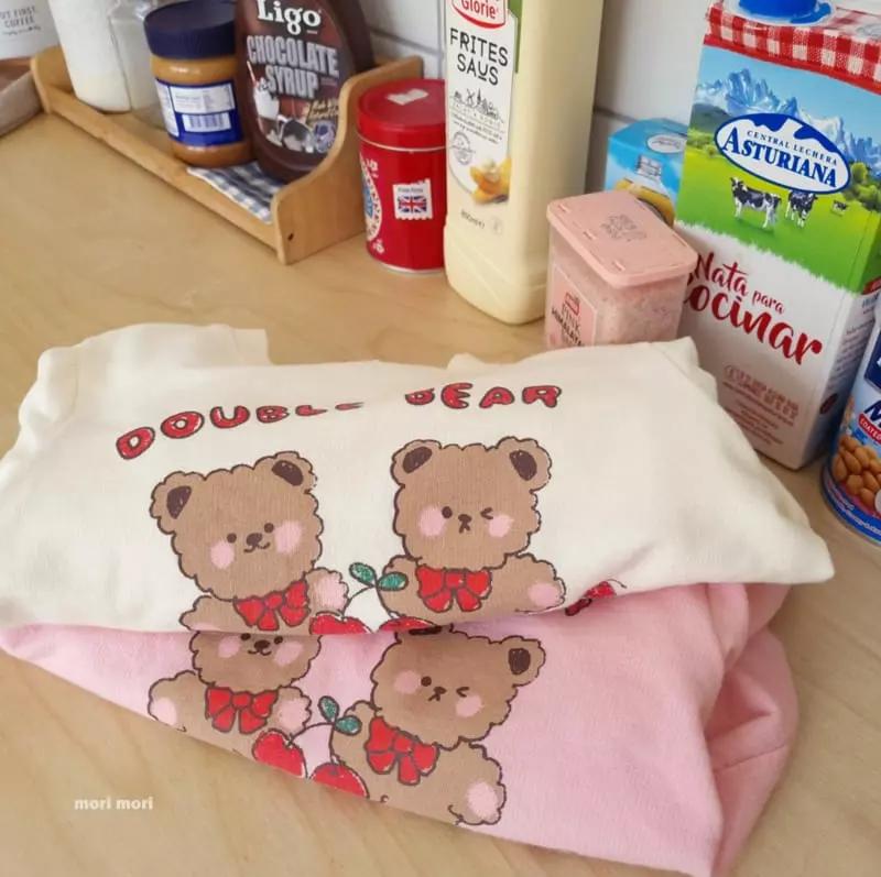 Mori Mori - Korean Children Fashion - #kidzfashiontrend - Twin Bear Tee - 7