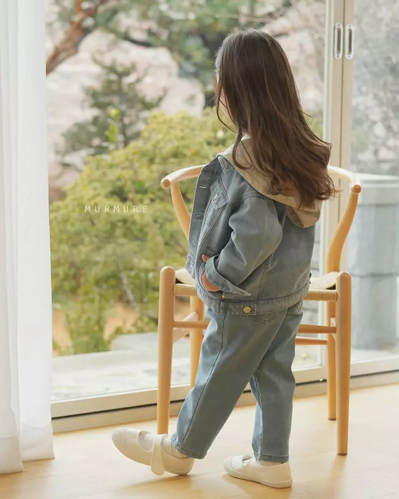 Murmure - Korean Children Fashion - #childofig - Hoody Denim Jacket - 8