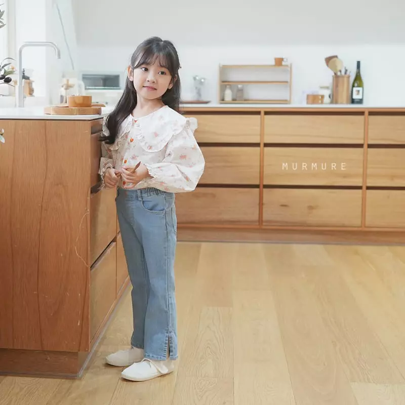 Murmure - Korean Children Fashion - #littlefashionista - Flower Collar Blouse - 9