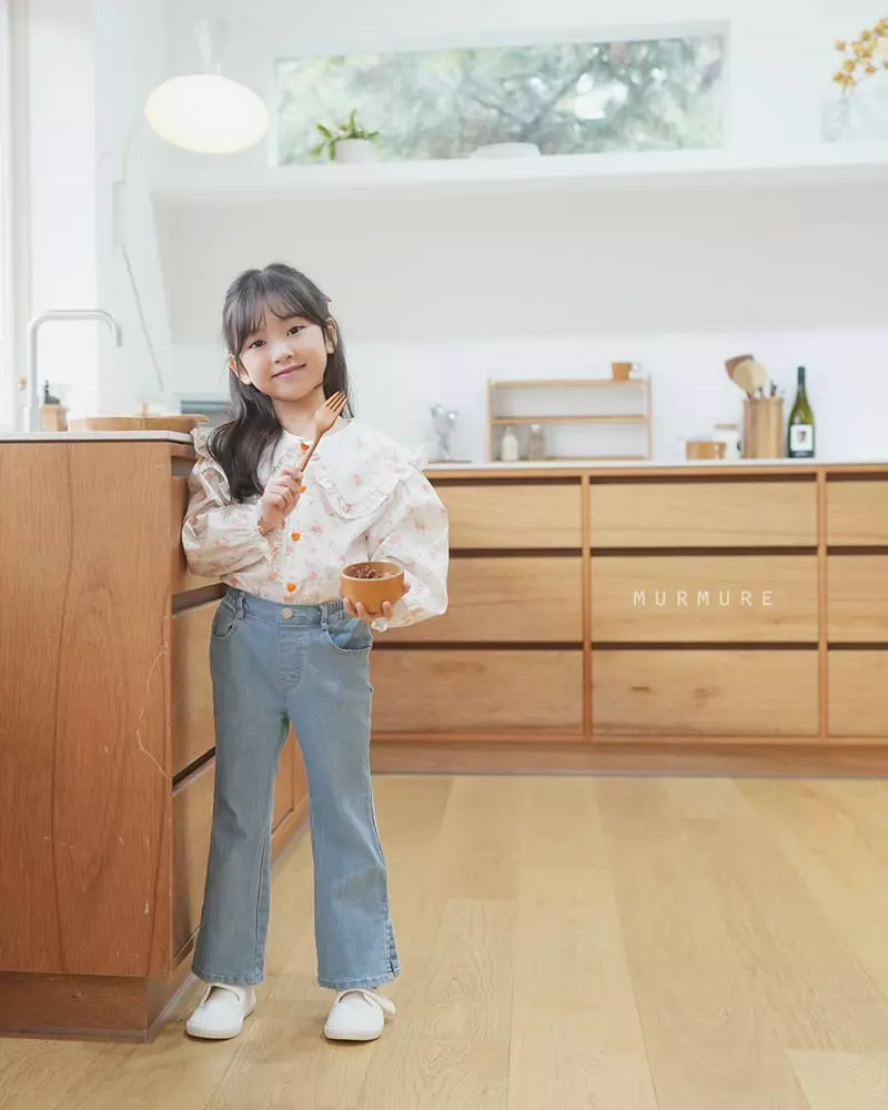 Murmure - Korean Children Fashion - #minifashionista - Flower Collar Blouse - 11