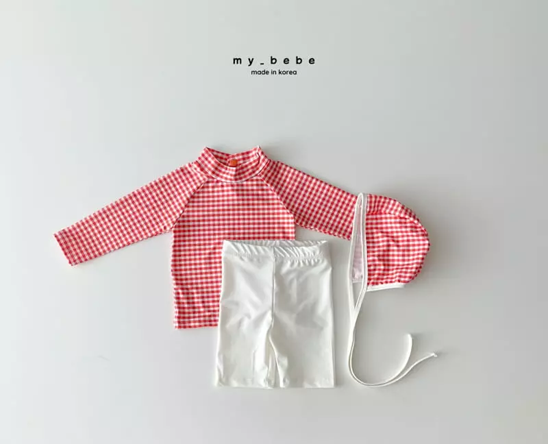 My Bebe - Korean Baby Fashion - #babyootd - Love Rashgaurd Swimwear Set - 9