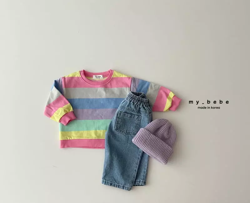 My Bebe - Korean Baby Fashion - #babyoutfit - Short Top Bottom Set - 7