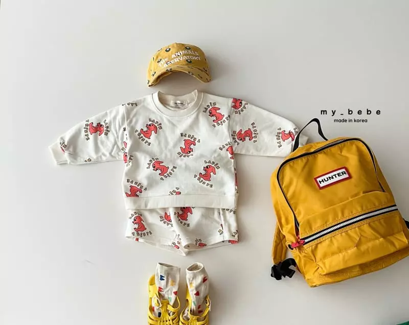 My Bebe - Korean Baby Fashion - #smilingbaby - Short Top Bottom Set - 12