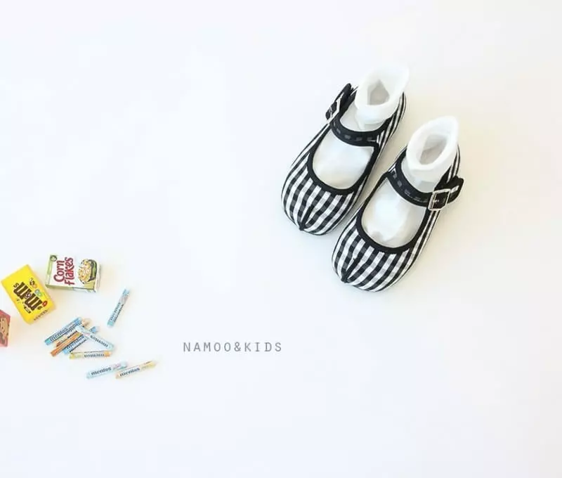 Namoo & Kids - Korean Children Fashion - #kidsshorts - Mare Check Flats - 3