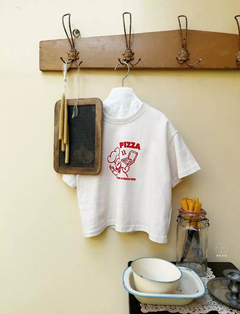Neko - Korean Children Fashion - #designkidswear - Pizza Tee - 12