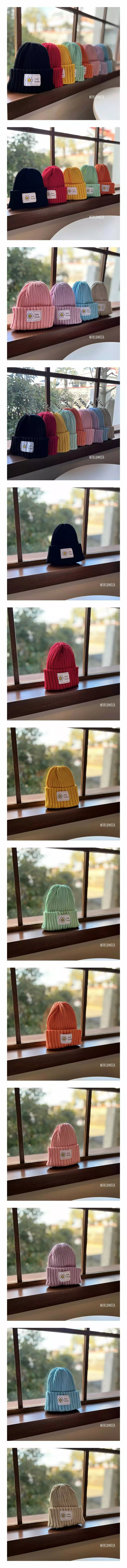 New World - Korean Baby Fashion - #onlinebabyshop - Cotton Flower Beanie