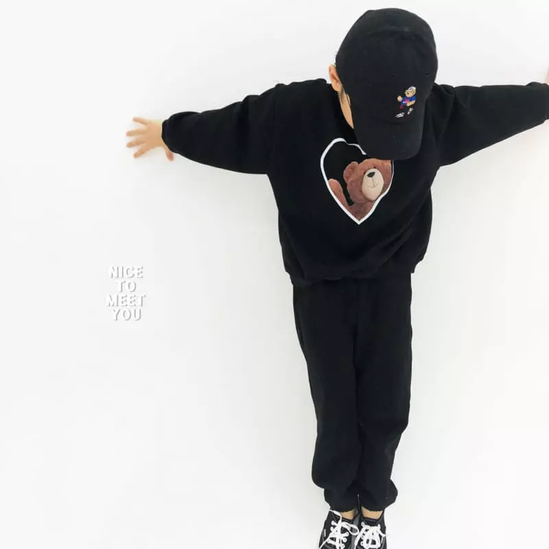 Nice To Meet You - Korean Children Fashion - #childofig - Heart Bear Sweatshirt - 8
