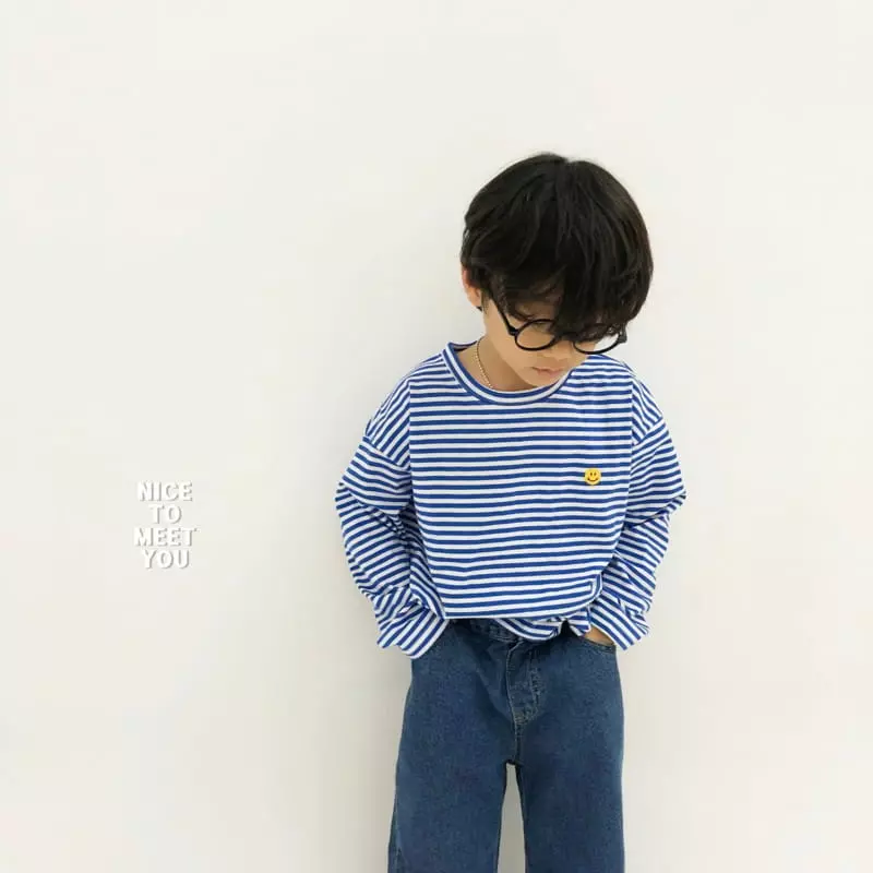 Nice To Meet You - Korean Children Fashion - #childofig - Smile Stripes Tee - 5