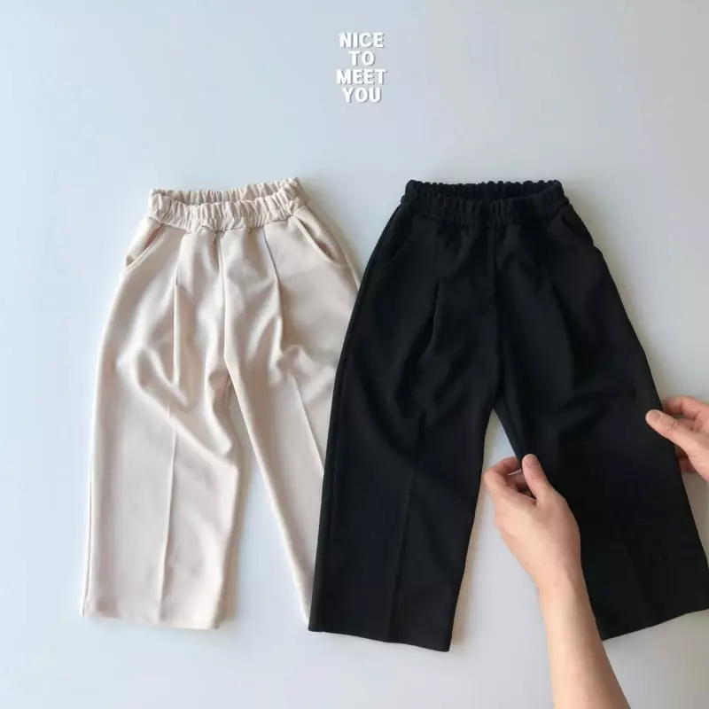 Nice To Meet You - Korean Children Fashion - #childrensboutique - Span Wide Pants - 10