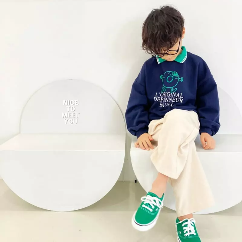 Nice To Meet You - Korean Children Fashion - #childrensboutique - Bagle Sweatshirt - 7