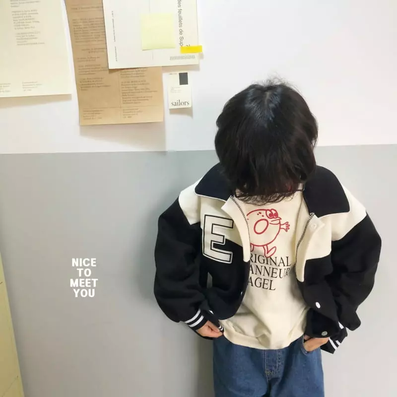 Nice To Meet You - Korean Children Fashion - #childrensboutique - E Logo Jumper - 11