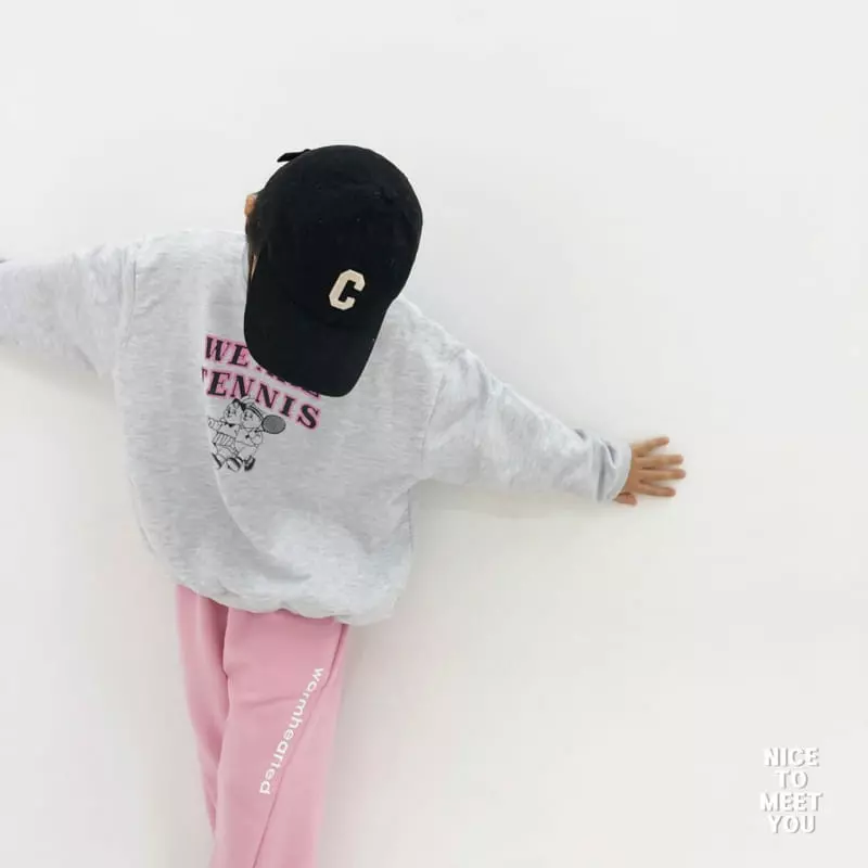 Nice To Meet You - Korean Children Fashion - #discoveringself - Tennis Sweatshirt - 10