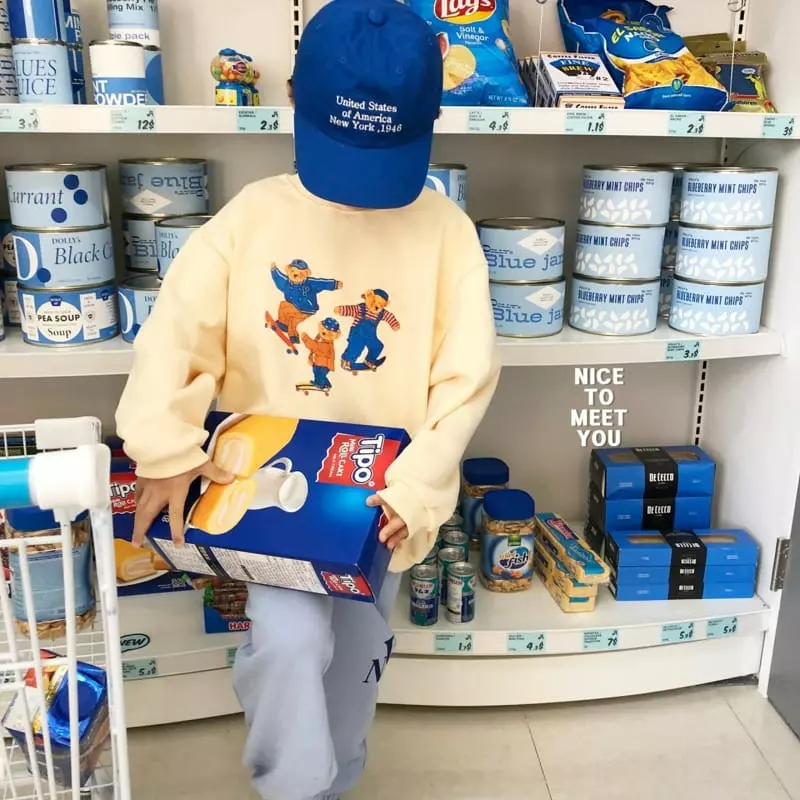 Nice To Meet You - Korean Children Fashion - #kidsshorts - Skate Board Sweatshirt - 7