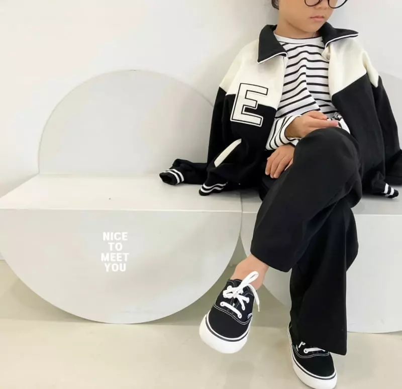 Nice To Meet You - Korean Children Fashion - #kidsstore - E Logo Jumper - 2