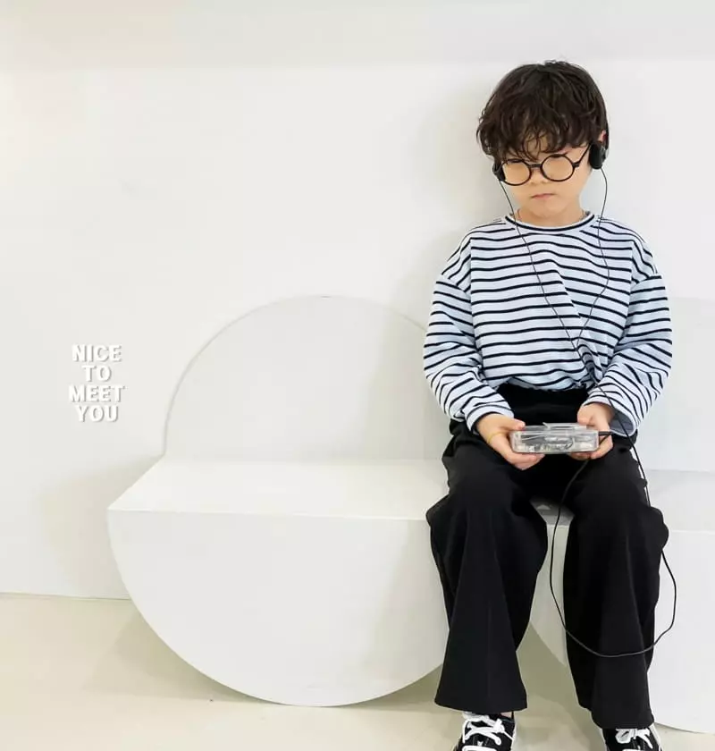 Nice To Meet You - Korean Children Fashion - #kidzfashiontrend - Span Wide Pants - 2