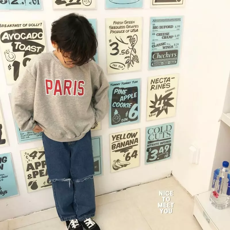 Nice To Meet You - Korean Children Fashion - #kidzfashiontrend - Paris Sweatshirt - 10