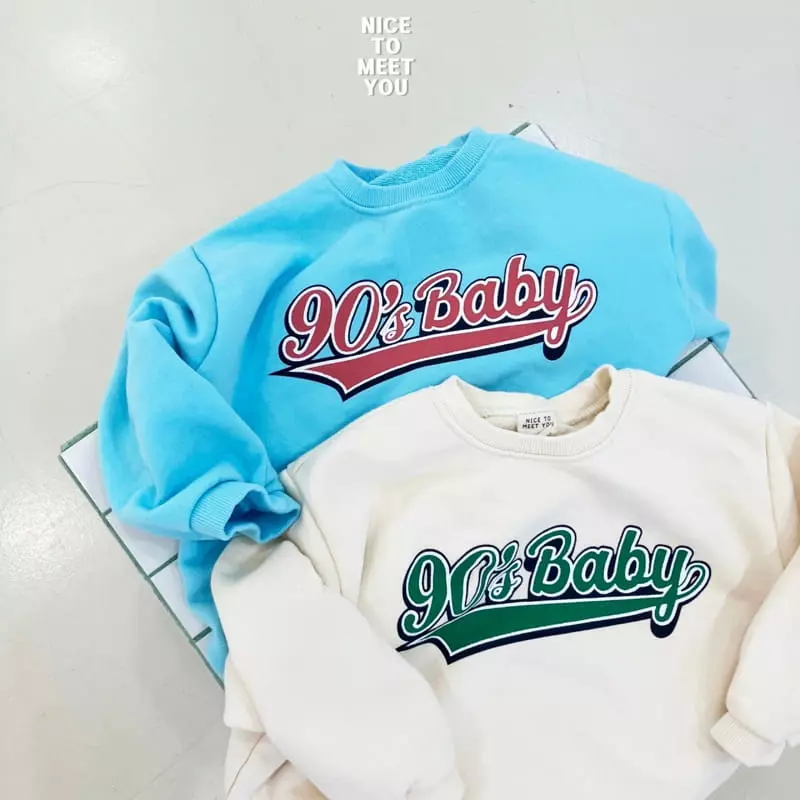 Nice To Meet You - Korean Children Fashion - #kidzfashiontrend - 90 Baby Sweatshirt - 10