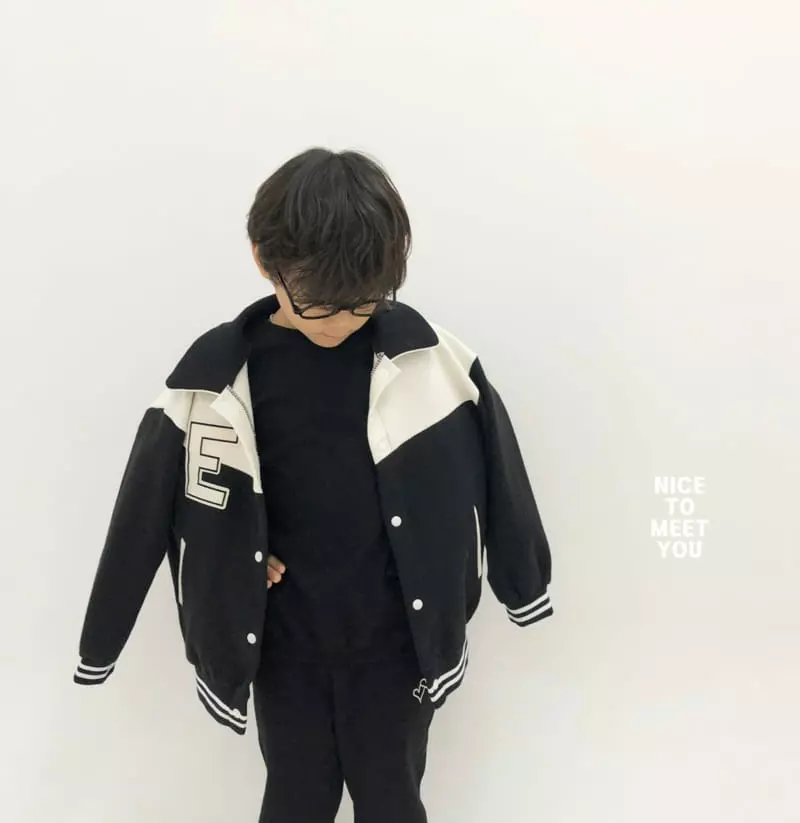 Nice To Meet You - Korean Children Fashion - #kidzfashiontrend - E Logo Jumper - 3