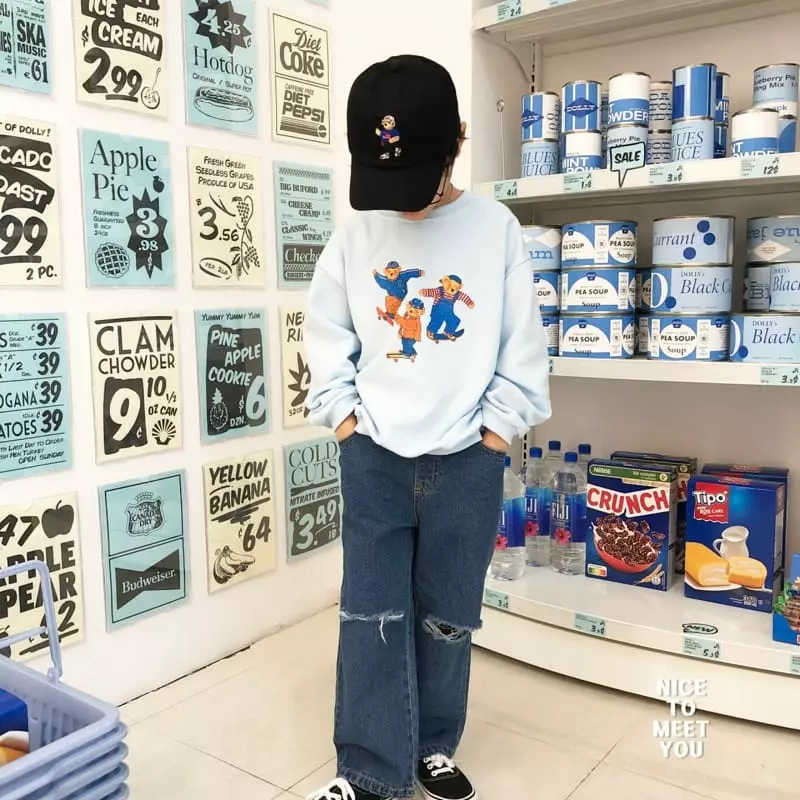 Nice To Meet You - Korean Children Fashion - #littlefashionista - Skate Board Sweatshirt - 11