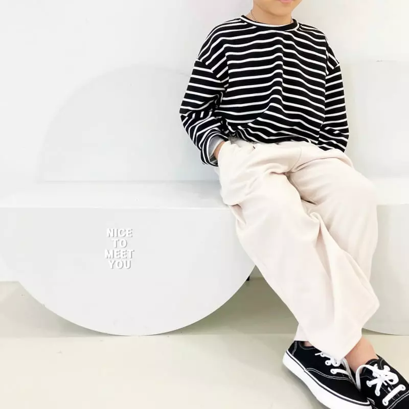 Nice To Meet You - Korean Children Fashion - #littlefashionista - Kind Stripes Tee - 6