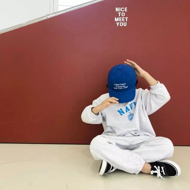 Nice To Meet You - Korean Children Fashion - #magicofchildhood - Navy Top Bottom Set - 6