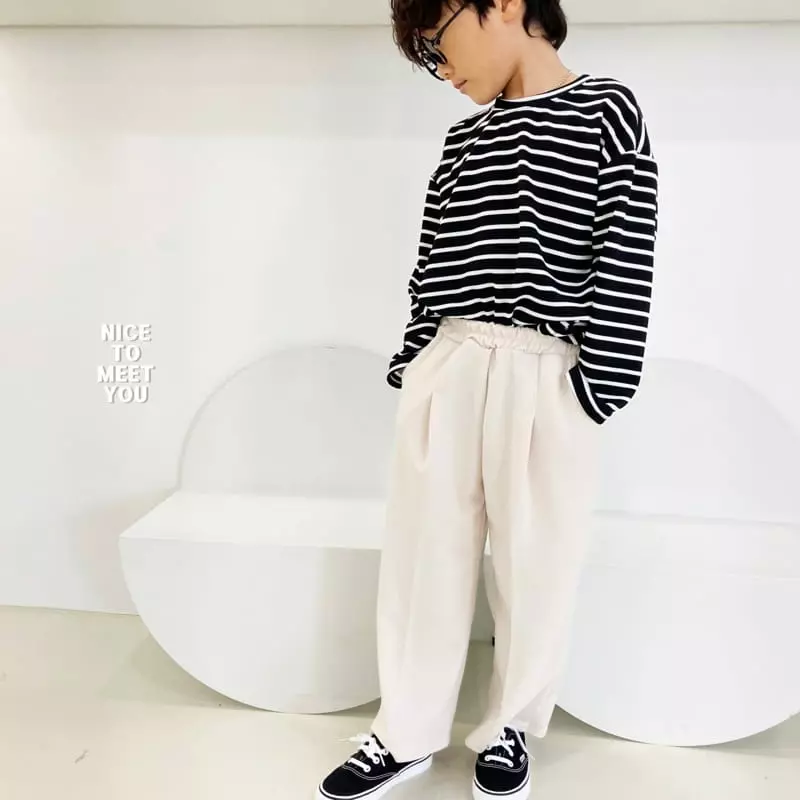 Nice To Meet You - Korean Children Fashion - #magicofchildhood - Kind Stripes Tee - 7