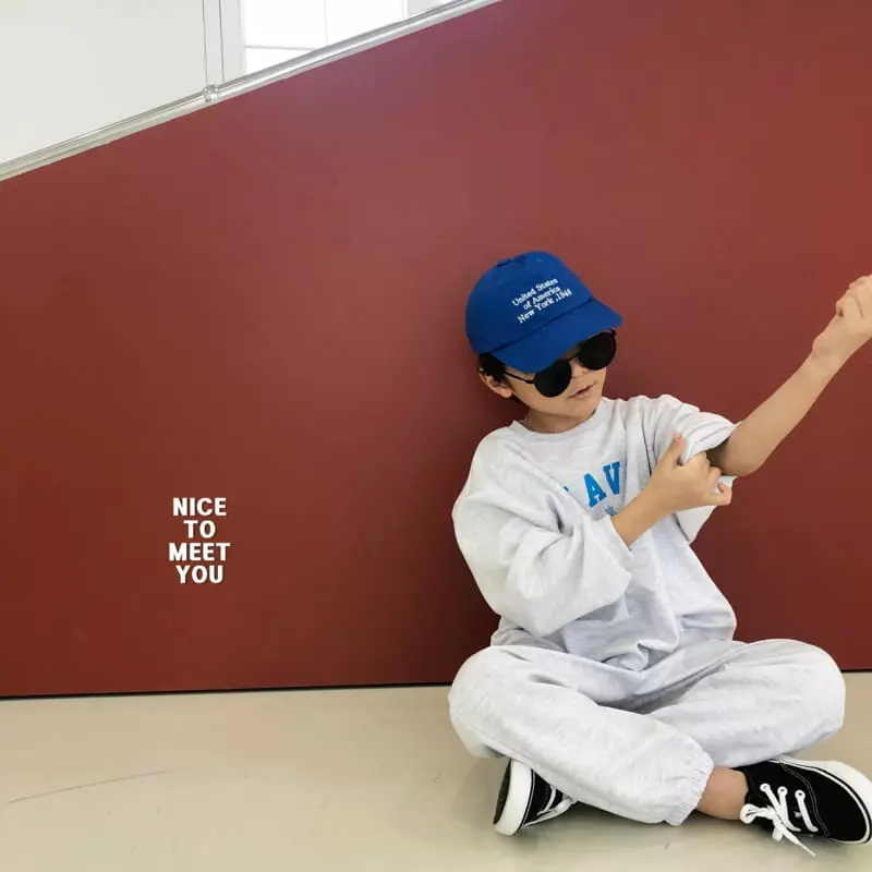 Nice To Meet You - Korean Children Fashion - #minifashionista - Navy Top Bottom Set - 7