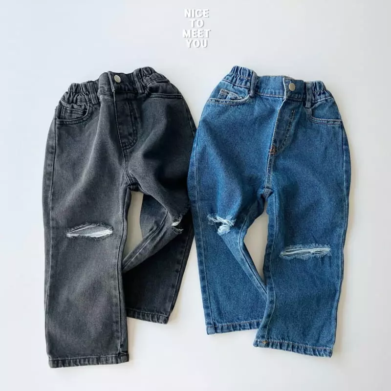 Nice To Meet You - Korean Children Fashion - #minifashionista - Nice Jeans