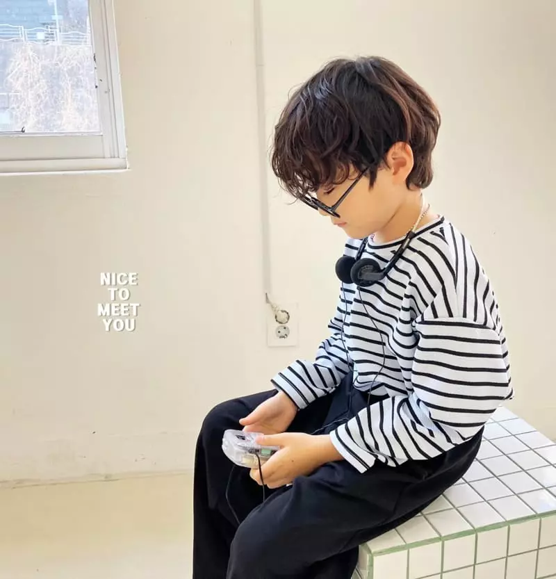 Nice To Meet You - Korean Children Fashion - #minifashionista - Kind Stripes Tee - 8