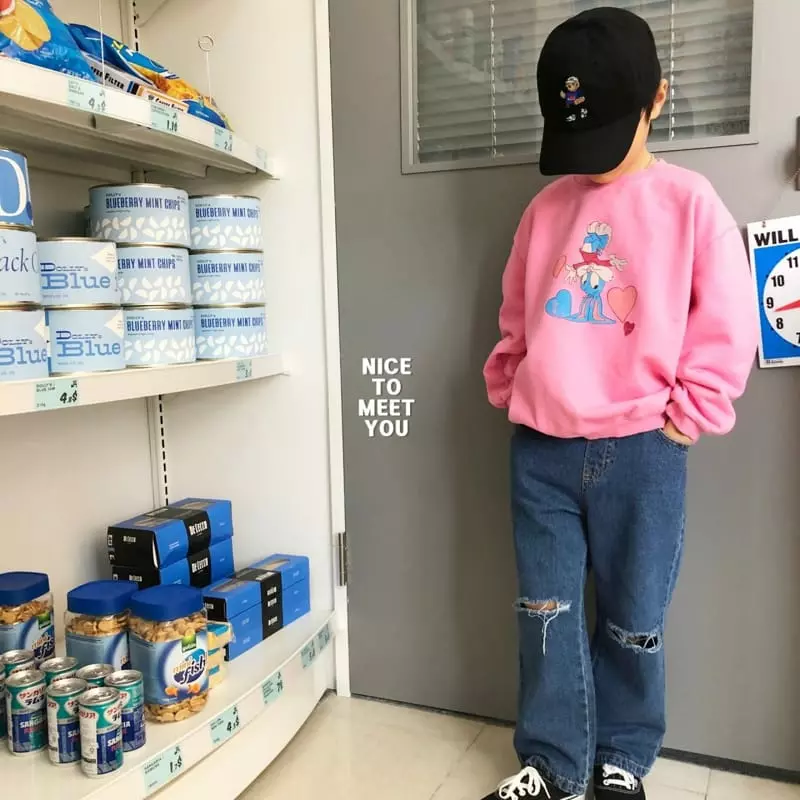 Nice To Meet You - Korean Children Fashion - #prettylittlegirls - Rabbit Heart Sweatshirt - 7