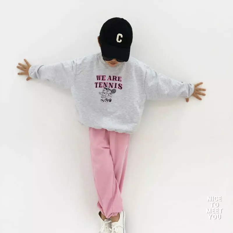 Nice To Meet You - Korean Children Fashion - #stylishchildhood - Tennis Sweatshirt - 6