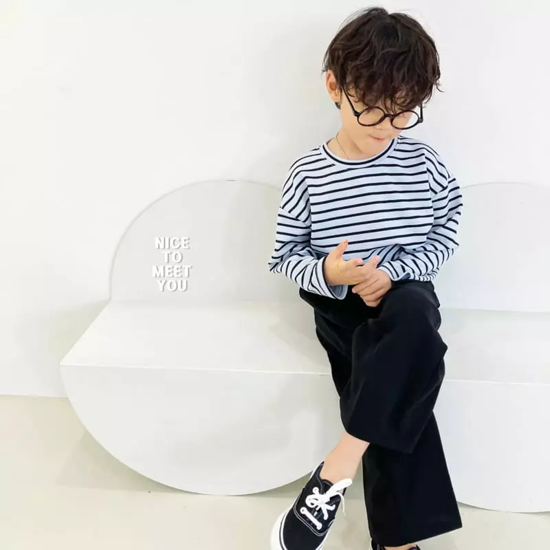 Nice To Meet You - Korean Children Fashion - #todddlerfashion - Kind Stripes Tee - 10