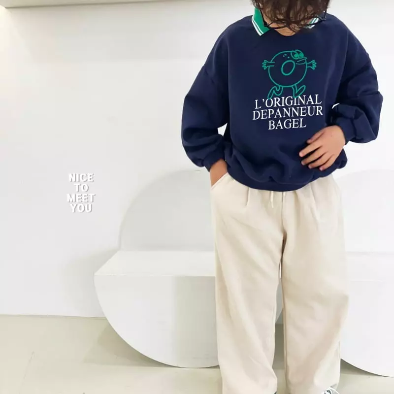 Nice To Meet You - Korean Children Fashion - #todddlerfashion - Bagle Sweatshirt - 3