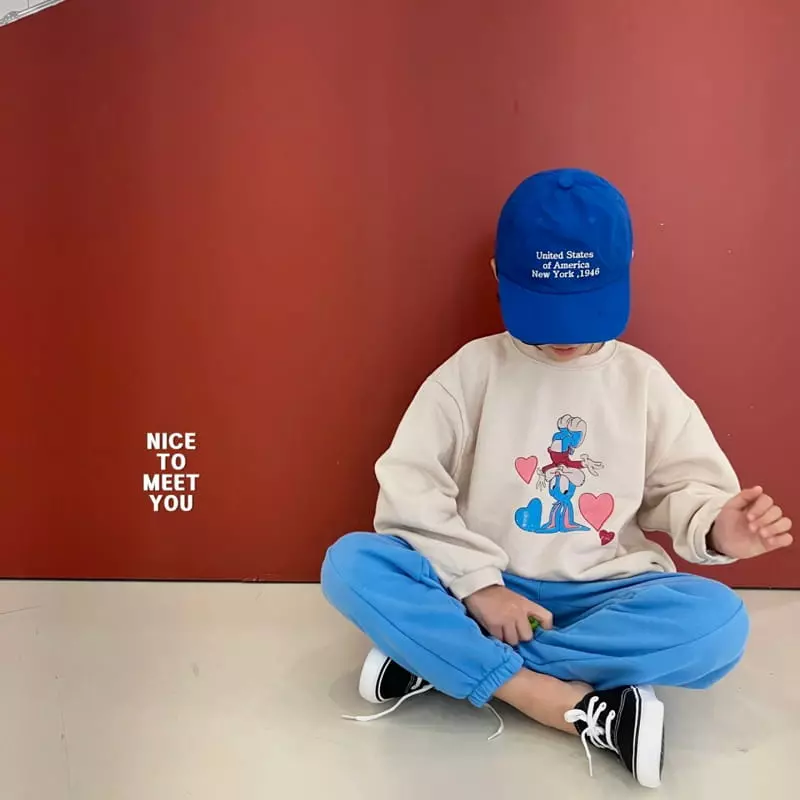 Nice To Meet You - Korean Children Fashion - #toddlerclothing - Rabbit Heart Sweatshirt - 9