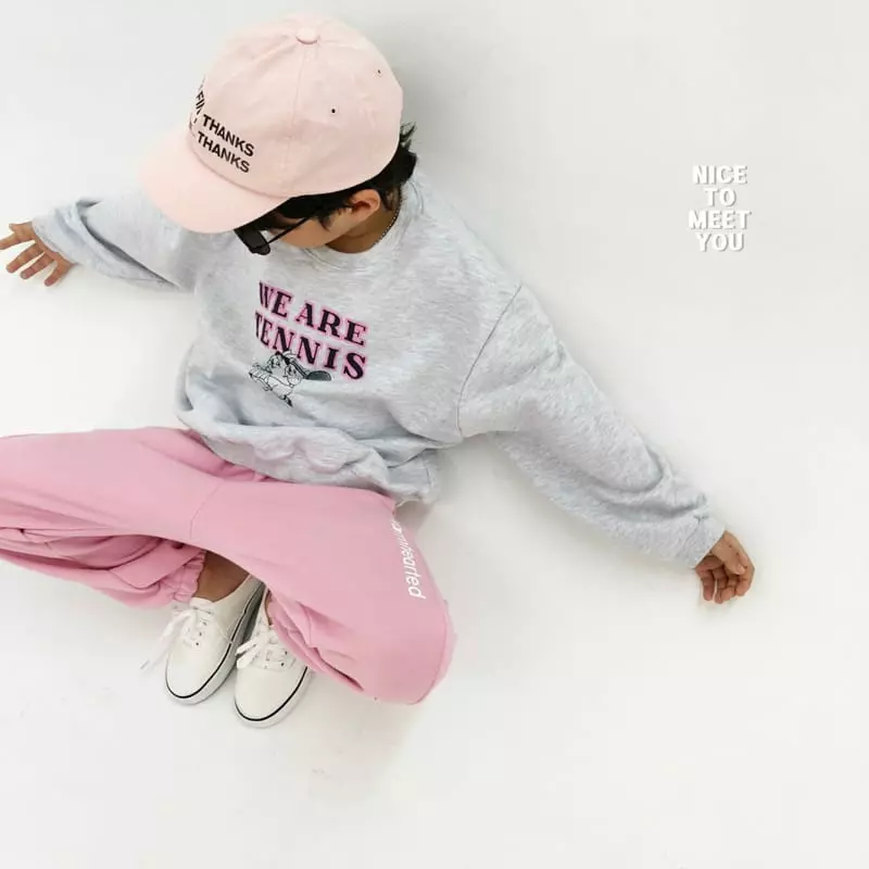 Nice To Meet You - Korean Children Fashion - #toddlerclothing - Tennis Sweatshirt - 5