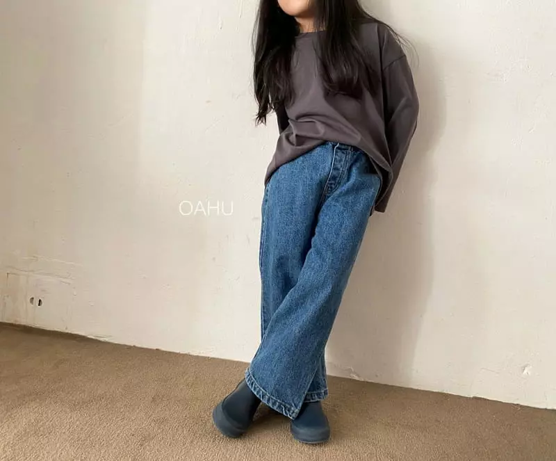 O'ahu - Korean Children Fashion - #kidsshorts - Ueban Wide Jeans - 2
