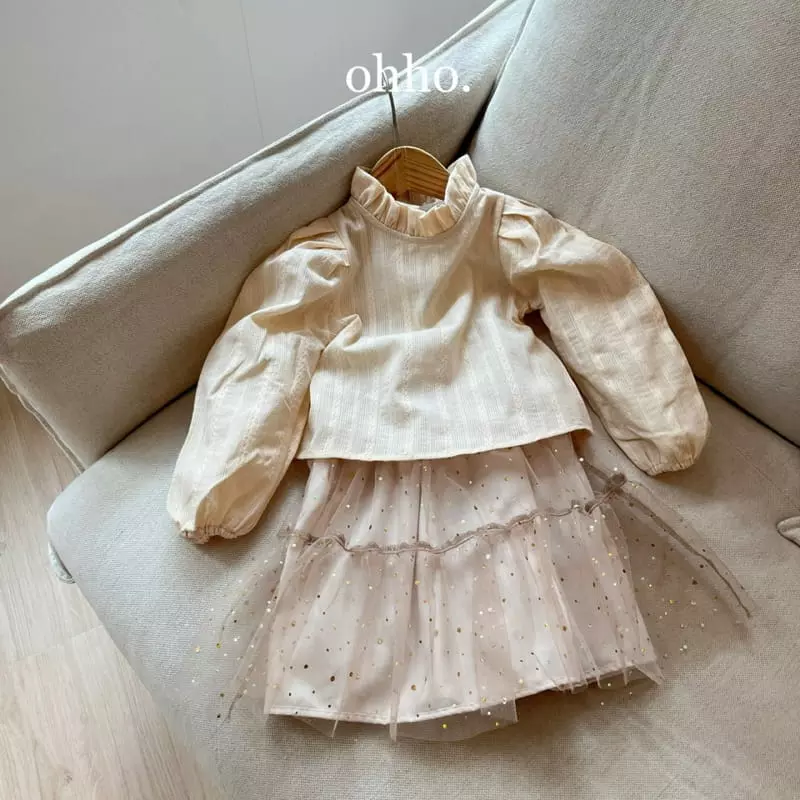 Ohho - Korean Children Fashion - #kidzfashiontrend - Eyelet Frill Blouse - 3