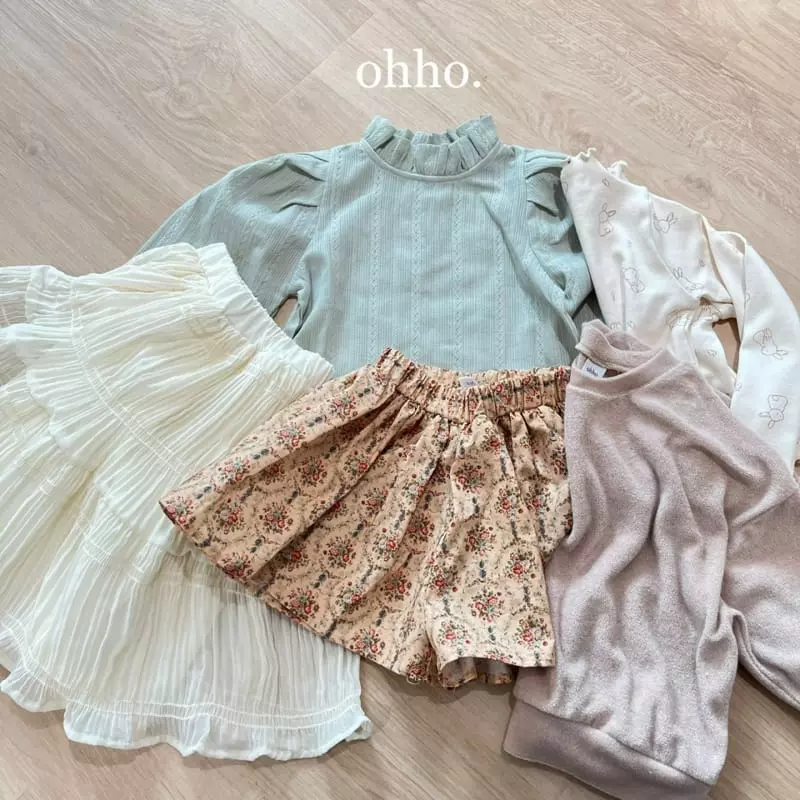 Ohho - Korean Children Fashion - #littlefashionista - Eyelet Frill Blouse - 5