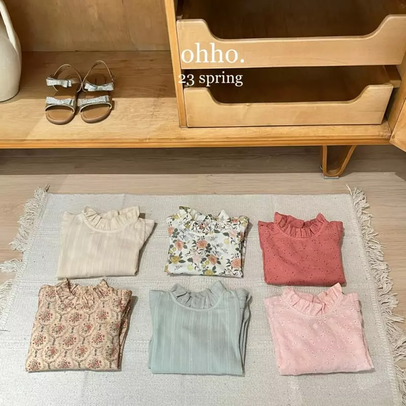 Ohho - Korean Children Fashion - #magicofchildhood - Eyelet Frill Blouse - 6