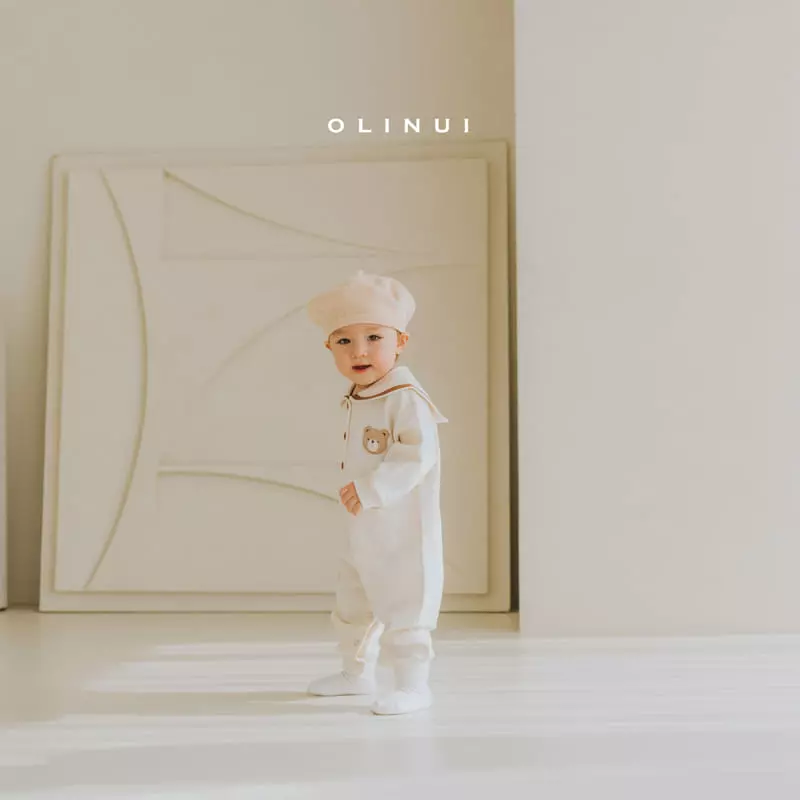 Olinui - Korean Children Fashion - #designkidswear - Sailor Collar Jumpsuit - 7