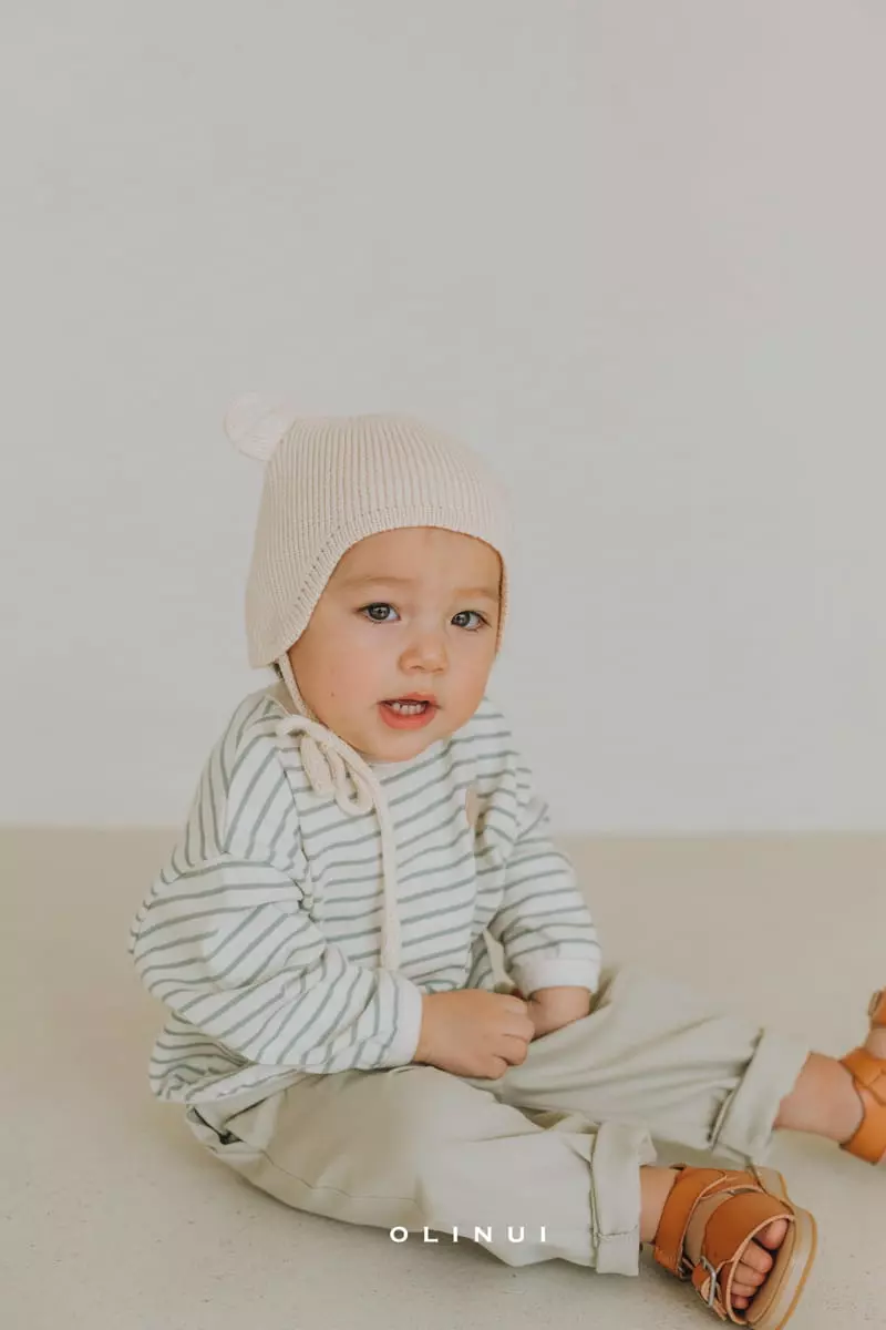 Olinui - Korean Children Fashion - #kidsshorts - Magic Bear Stripes Tee - 12