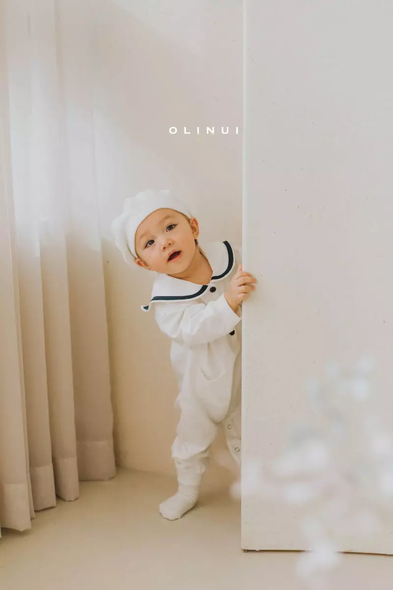 Olinui - Korean Children Fashion - #todddlerfashion - Sailor Collar Jumpsuit - 2
