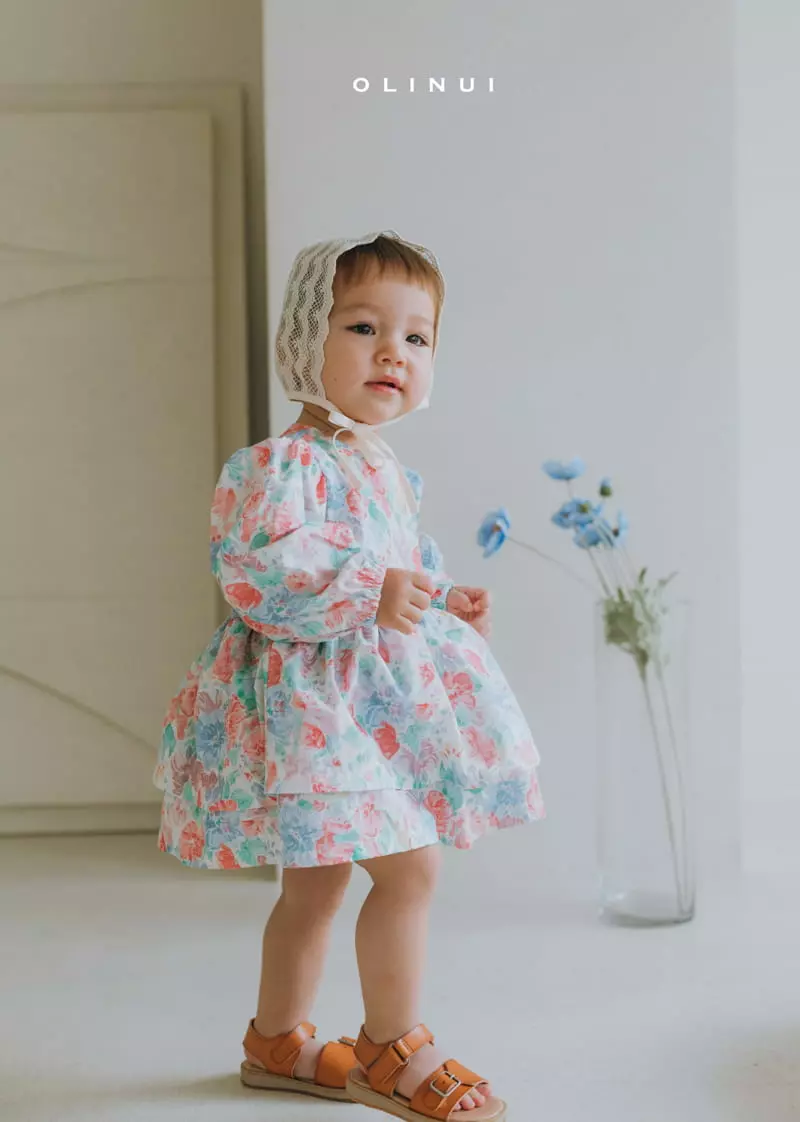 Olinui - Korean Children Fashion - #toddlerclothing - Patal One-piece Bodysuit - 7