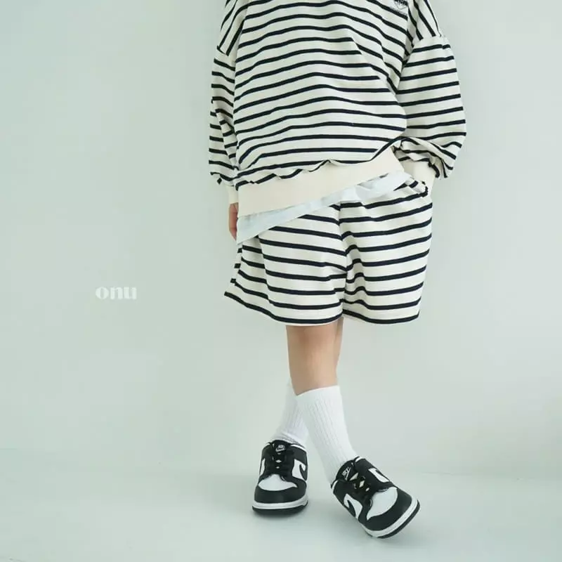 Onu - Korean Children Fashion - #childofig - Stripes Shorts - 5
